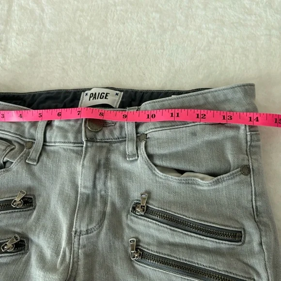 PAIGE Edgemont Montauk Grey No Whiskers Jeans Size 27 - Picture 9 of 13